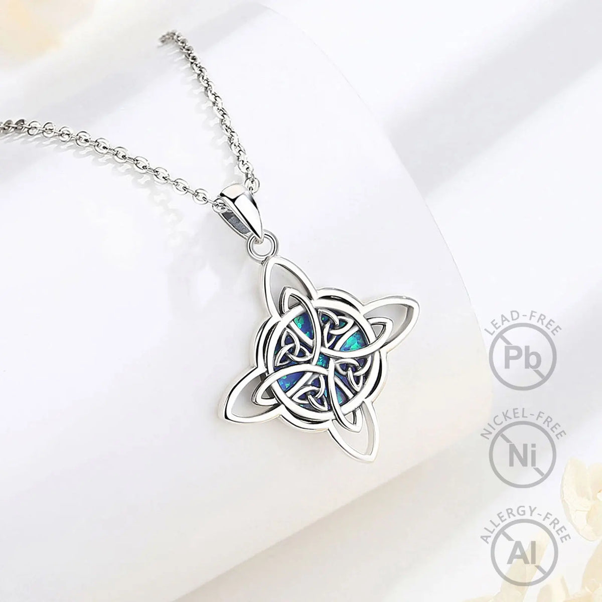 Eudora Original 925 Sterling Silver Witch Celtic Knot Necklace