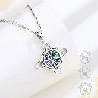 Eudora Original 925 Sterling Silver Witch Celtic Knot Necklace