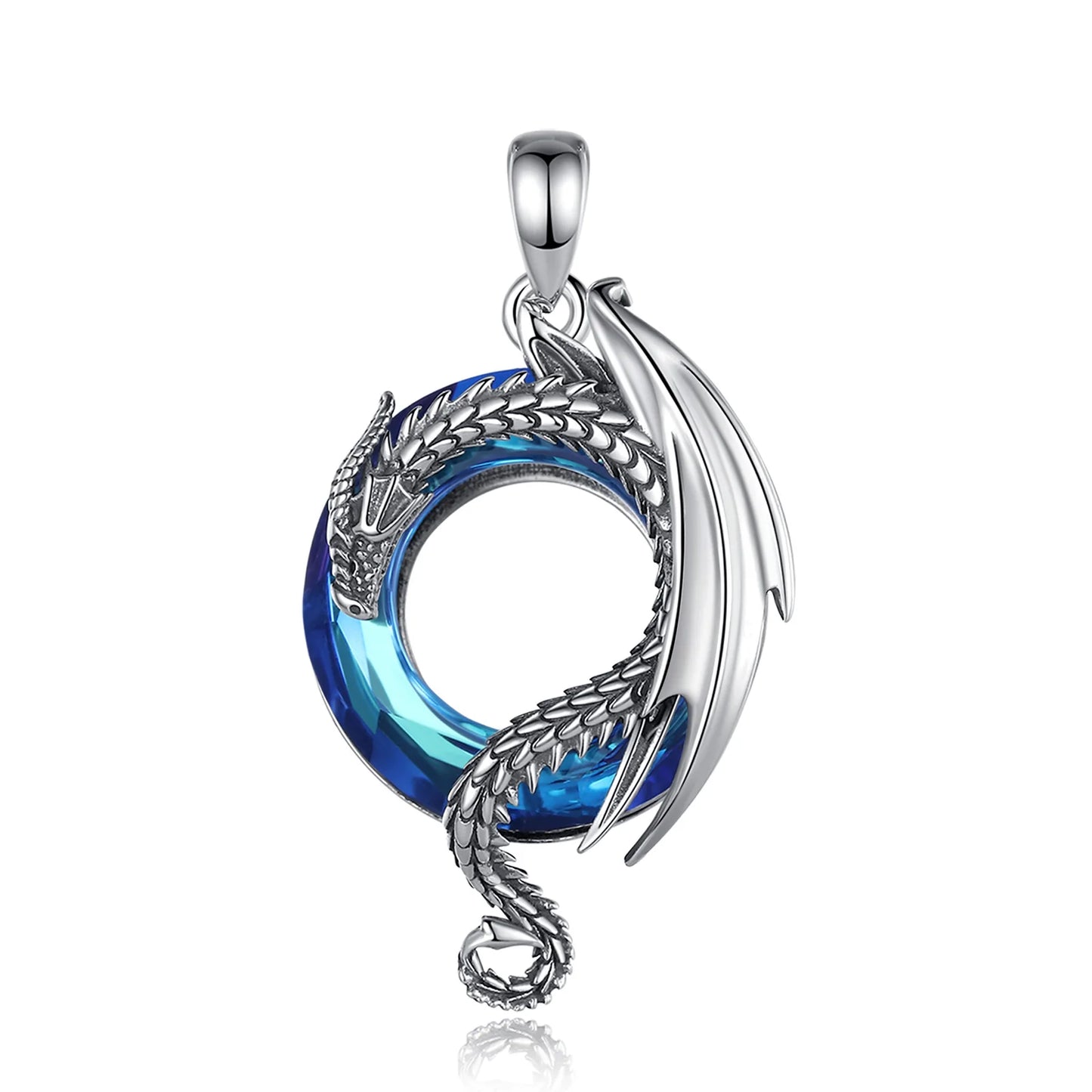 Eudora Real 925 Sterling Silver Dragon Neckalce