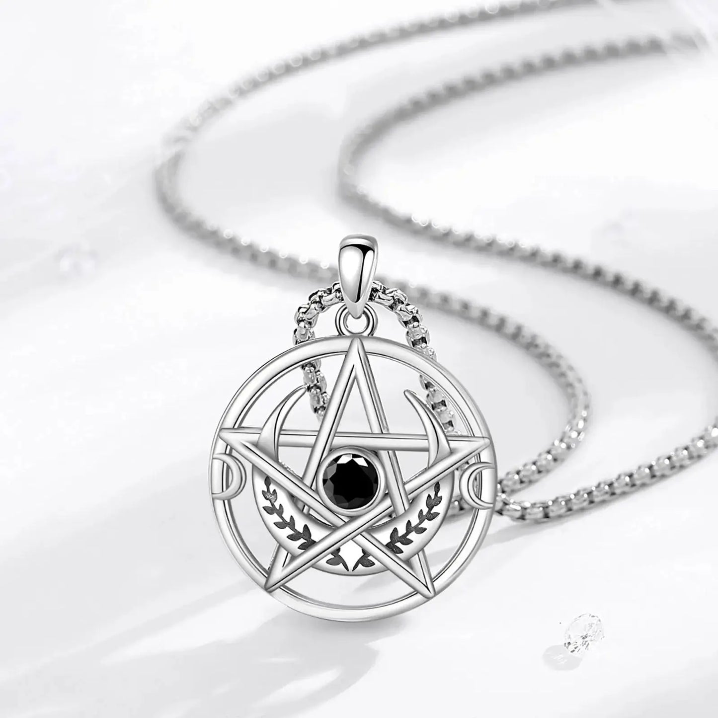 Eudora 925 Sterling Silver Pentagram Necklace