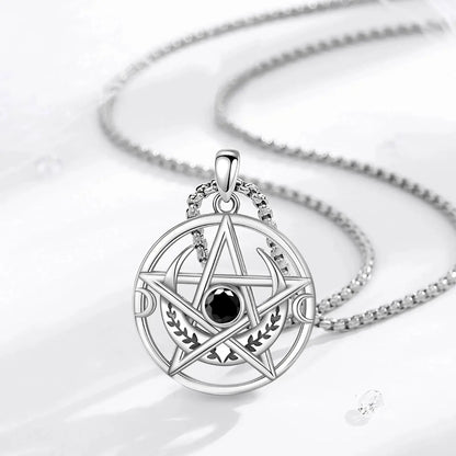 Eudora 925 Sterling Silver Pentagram Necklace