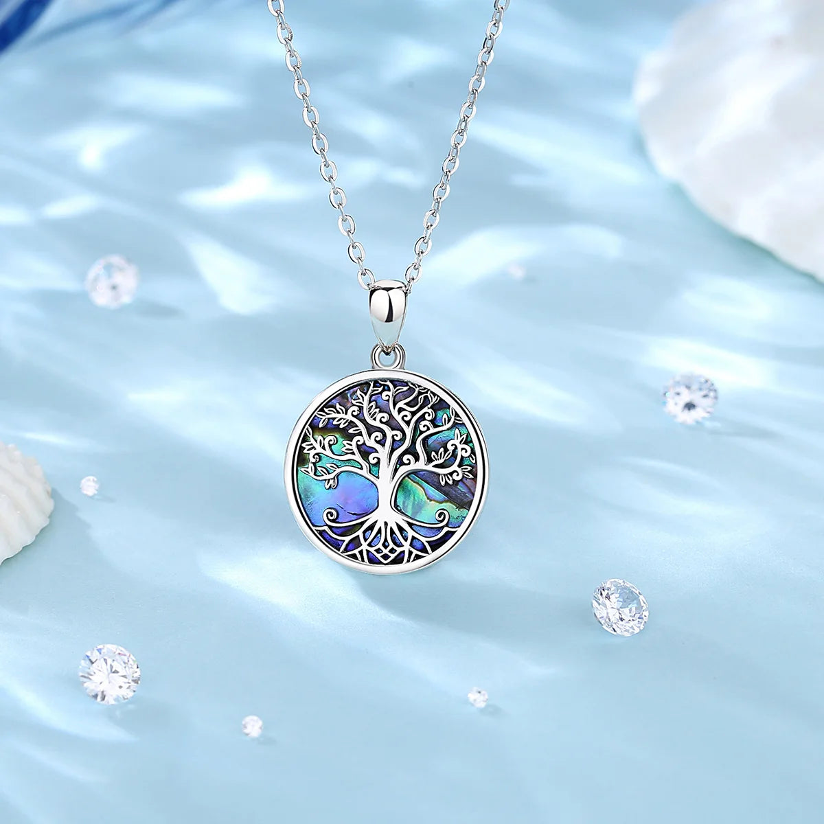 EUDORA Genuine 925 Sterling Silver Tree of Life