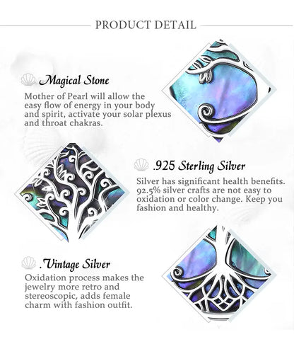EUDORA Genuine 925 Sterling Silver Tree of Life