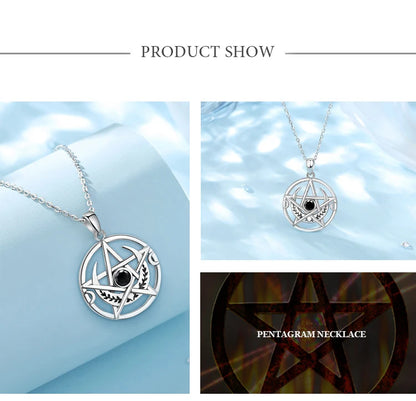 Eudora 925 Sterling Silver Pentagram Necklace