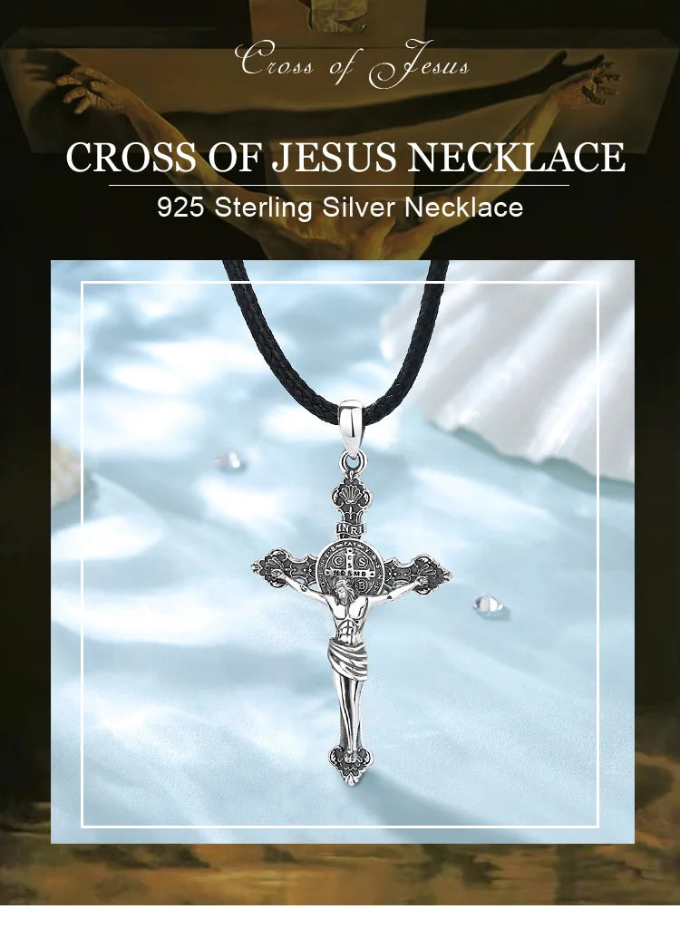 925 Sterling Silver Jesus Necklace