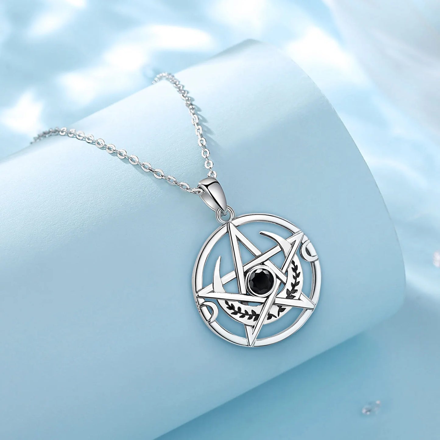 Eudora 925 Sterling Silver Pentagram Necklace