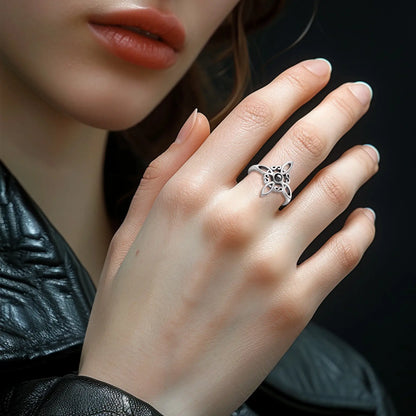Eudora 925 Sterling Silver Witch Knot Adjustable Ring