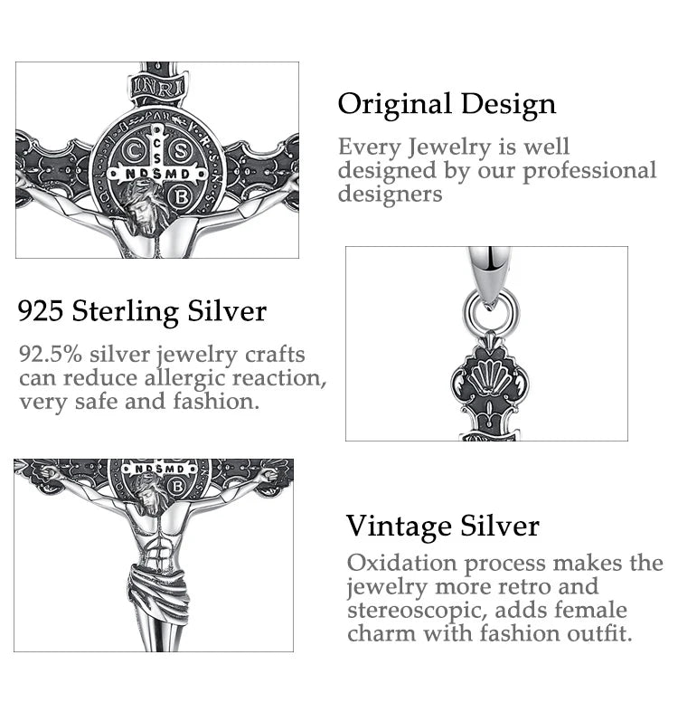 925 Sterling Silver Jesus Necklace