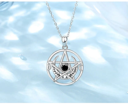 Eudora 925 Sterling Silver Pentagram Necklace